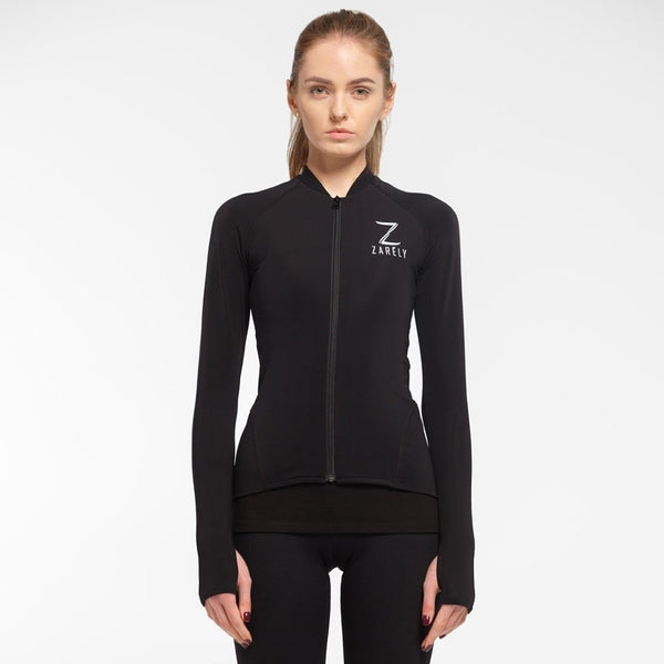 Sonia Double Layered Black Jacket - Zarely